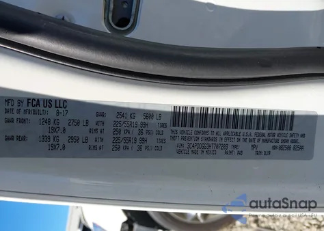 2017 Dodge Journey Crossroad Plus Awd из США, поврежденный, VIN 3C4PDDGG3HT707203